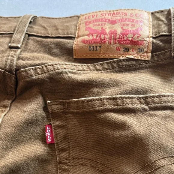 Levi 511 Brown Skinny Jeans - Picture 6 of 8
